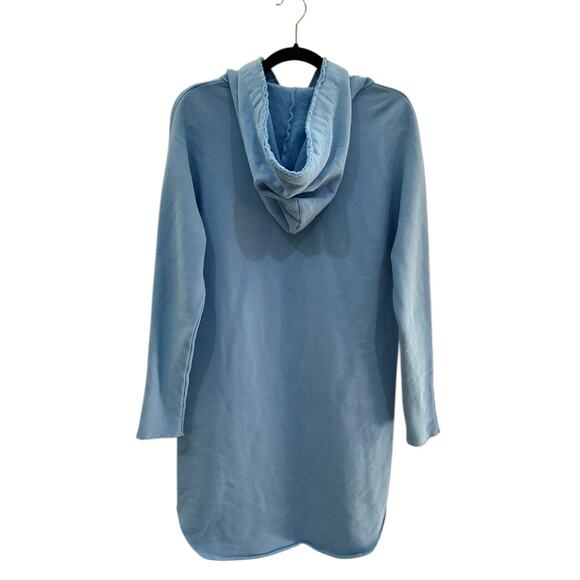 Frank & Eileen Mini James Hooded Dress Size Small Bright Baby Blue Triple Fleece - Picture 6 of 8